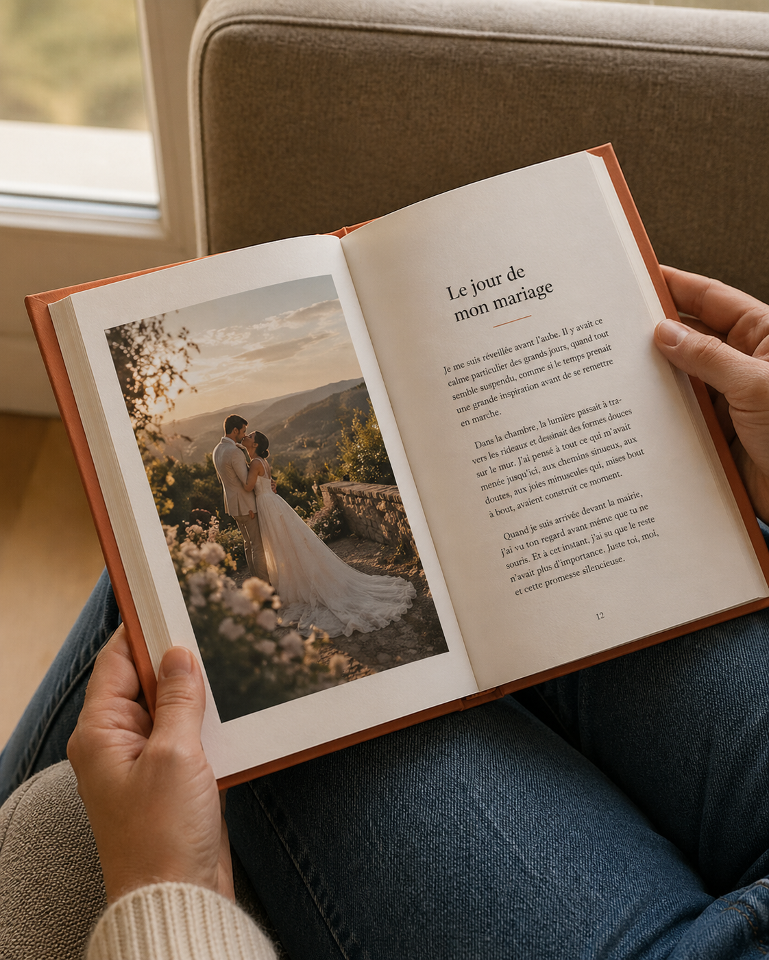 Personne lisant un livre de mémoires Raconteo